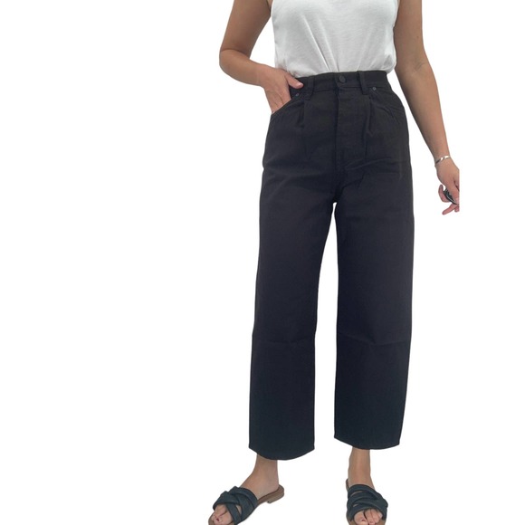 Free People Denim - FREE PEOPLE Sandrine Rose Wide Leg Jeans Size 26 Black New $176